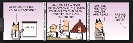 Dilbert on Corporate Values